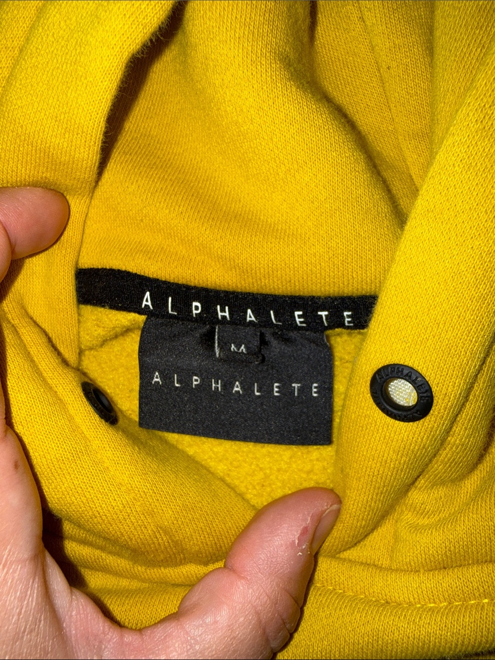 Alphalete Yellow Mustard Hoodie Size Medium - Picture 4 of 6